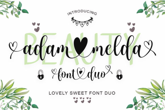 Adam Melda Lovely: A Font Pair for Charming Branding & Crafts