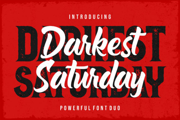 Darkest Saturday Duo: A Vintage Font with Modern Edge