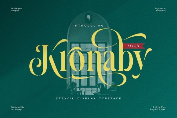 Kronaby: A Stencil Serif for Modern, Elegant Design
