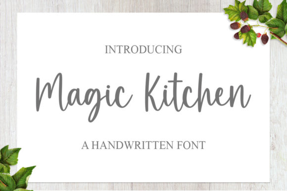 Magic Kitchen: A Handwritten Font for Creative Brands