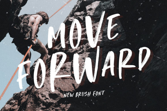 Move Forward: The Brushy Display Font with Dynamic Character