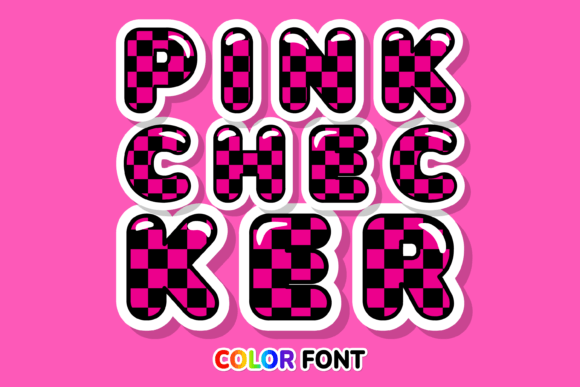 Pink Checker: A Color Font for Bold, Modern Designs